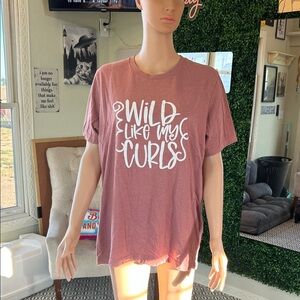 Bella Canvas Mauve Graphic Tee - Wild Like My Curls